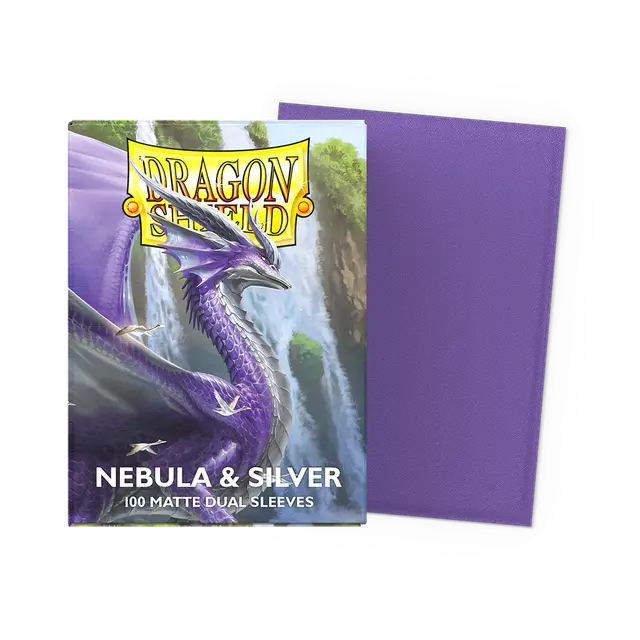Dragon Shield Sleeves Dual Matte (100ct): Nebula & Silver