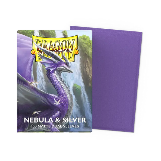 Dragon Shield Sleeves Dual Matte (100ct): Nebula & Silver