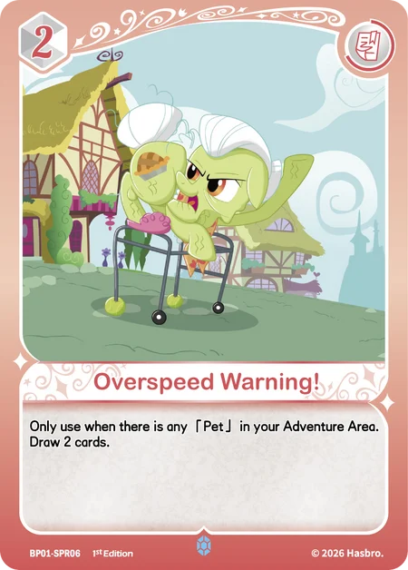 Overspeed Warning! | BP01-SPR06 | SPR