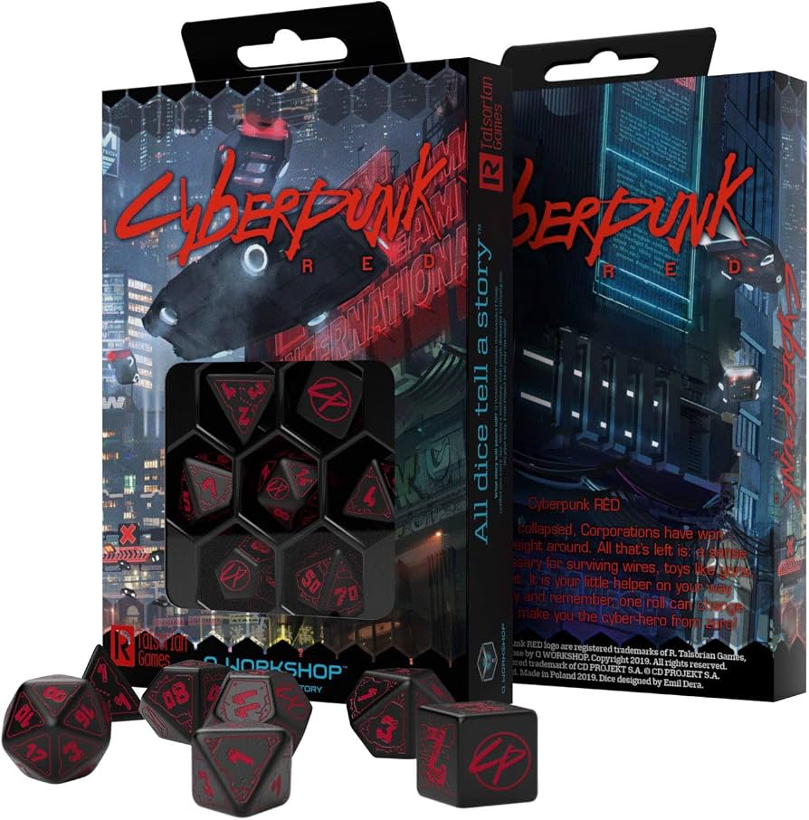 Cyberpunk RPG Dice Set