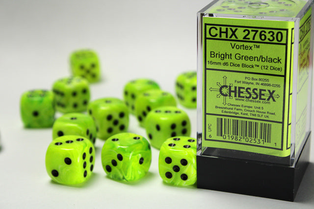 Chessex - 16mm D6 Dice Block (12 dice)