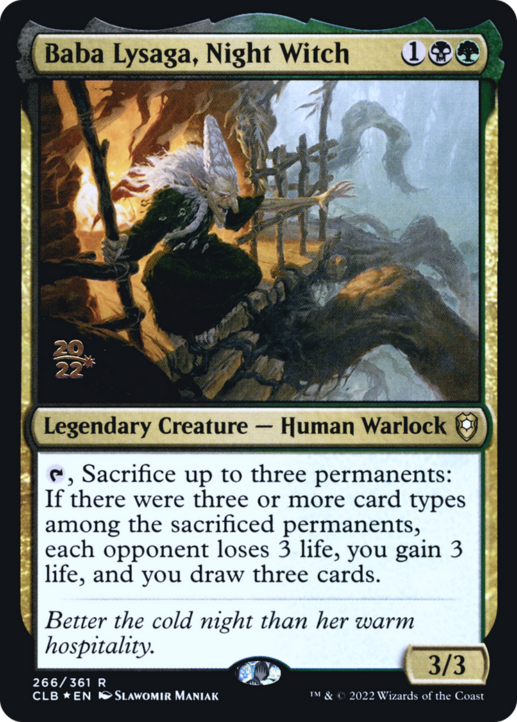 Baba Lysaga, Night Witch [Commander Legends: Battle for Baldur's Gate Prerelease Promos]