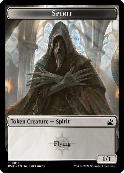 Spirit (0018) // Angel (0003) Double-Sided Token [Ravnica Remastered Tokens]