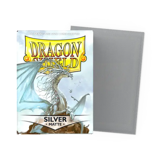 Dragon Shield Sleeves Matte (100ct): Silver