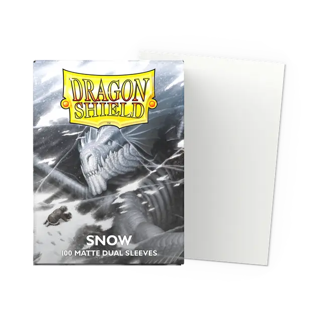 Dragon Shield Sleeves Dual Matte (100ct): Snow