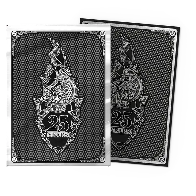 Dragon Shield Sleeves Matte (100ct): 25th Anniversary Art Black