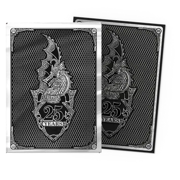 Dragon Shield Sleeves Matte (100ct): 25th Anniversary Art Black