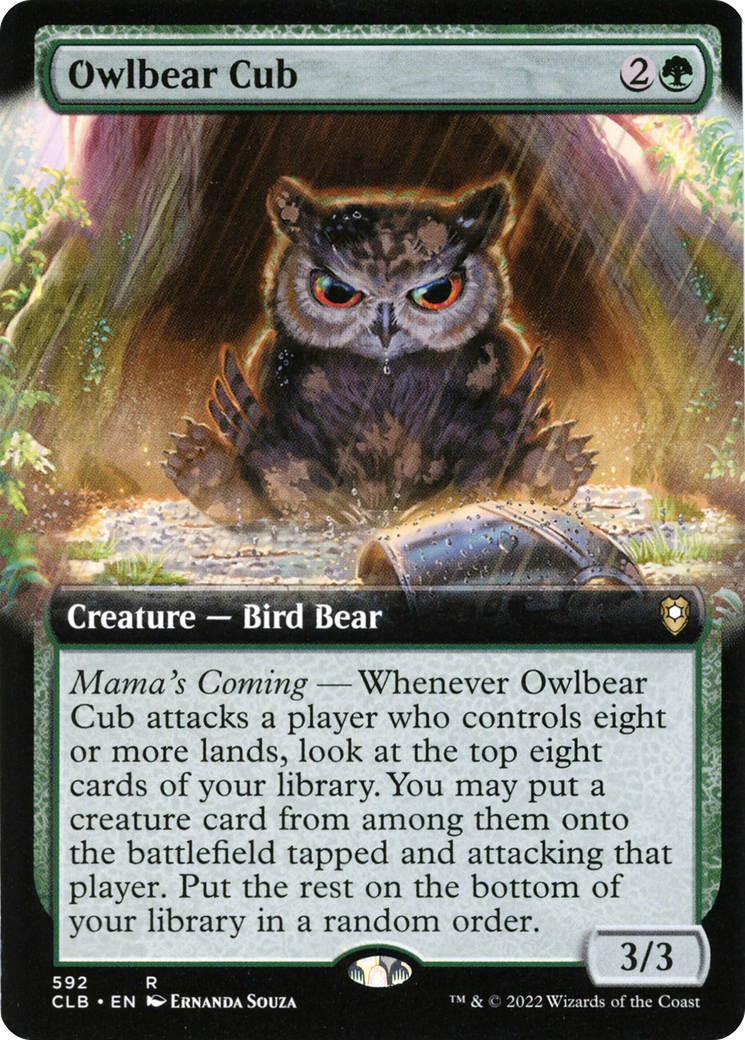 Owlbear Cub (Extended Art) [Commander Legends: Battle for Baldur's Gate]