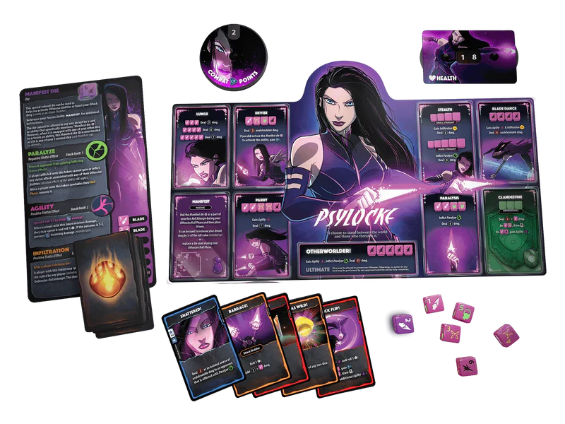 Dice Throne: Marvel X-Men 4-Hero Box 1 - Iceman, Psylocke, Storm & Wolverine