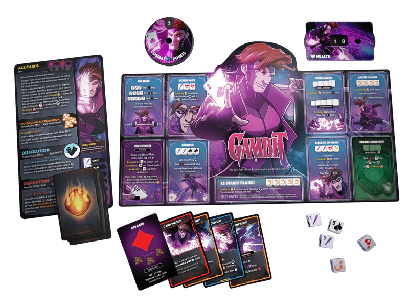 Dice Throne: Marvel X-Men 4-Hero Box 2 - Cyclops, Gambit, Rogue & Jean Grey
