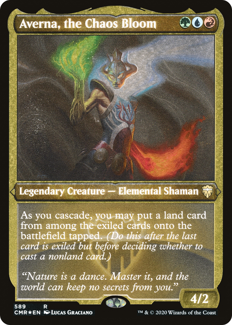 Averna, the Chaos Bloom (Etched) [Commander Legends]