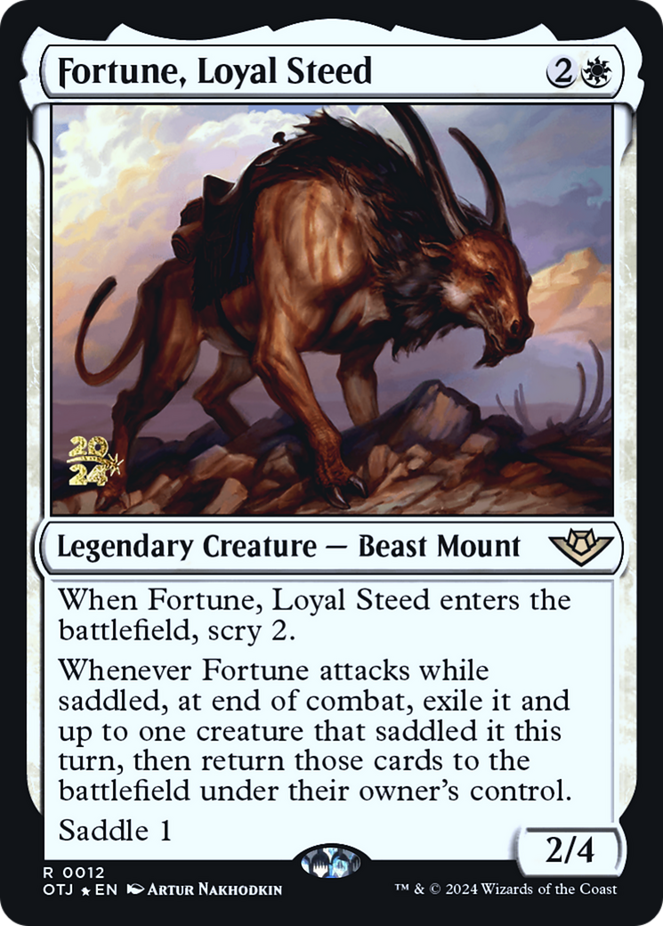 Fortune, Loyal Steed [Outlaws of Thunder Junction Prerelease Promos]