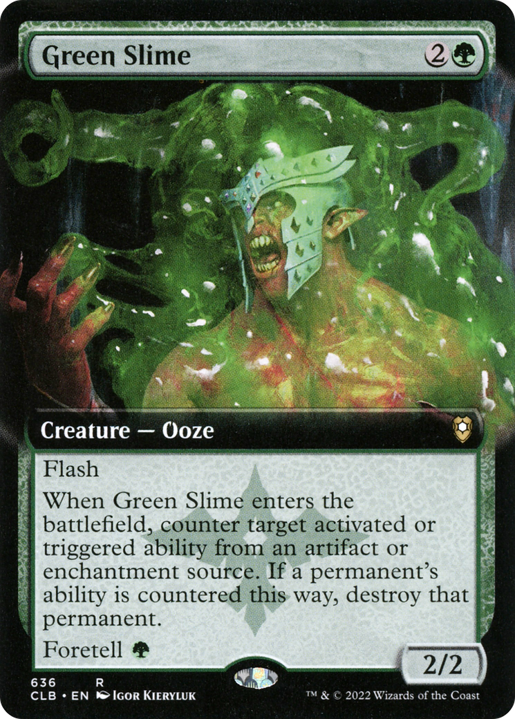 Green Slime (Extended Art) [Commander Legends: Battle for Baldur's Gate]